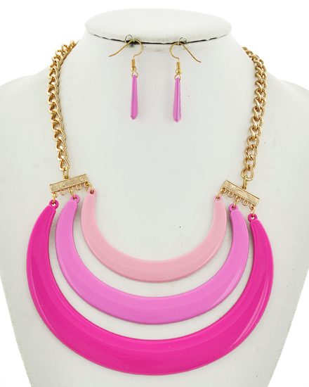 Layers Necklace and Earrings Set