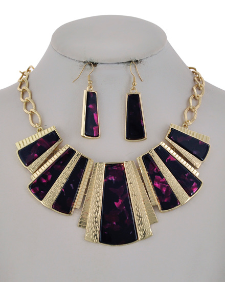Anubis Necklace and Earrings Set