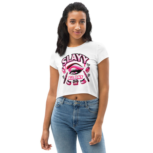 All-Over Print Crop Tee Slayy All Day